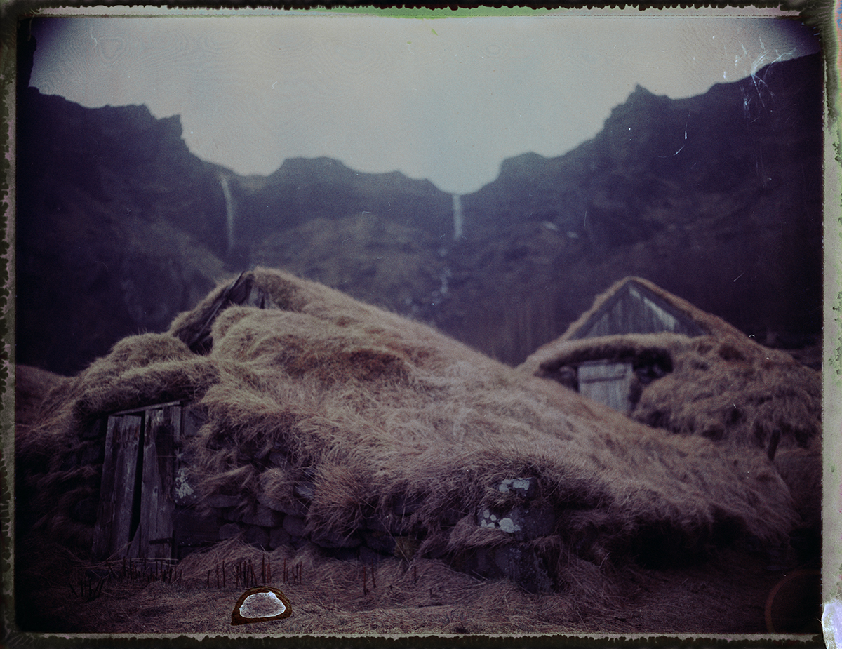 Traditional Icelandic turf houses - Fine art polaroid photography by Guðmundur Óli Pálmason - Kuggur.com